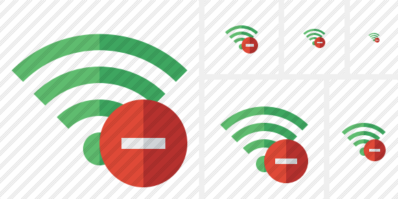 Icono Wi Fi Green Stop