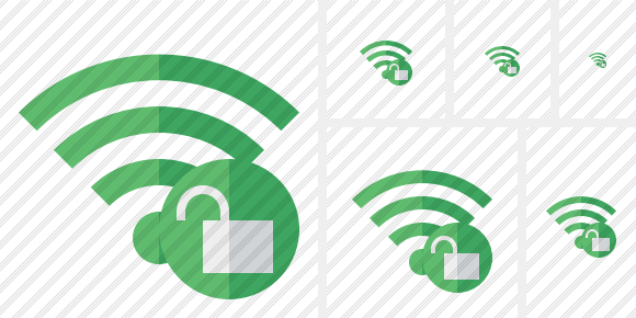 Wi Fi Green Unlock Icon