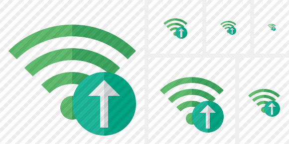 Wi Fi Green Upload Symbol