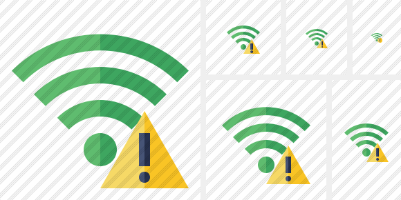 Icona Wi Fi Green Avviso