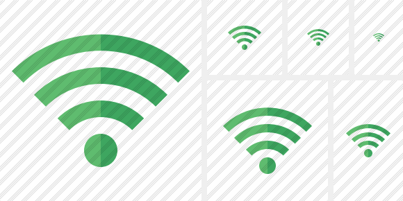 Иконка Wi-Fi Зелёная