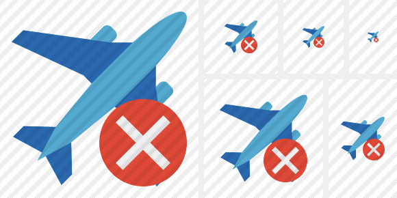 Airplane 2 Cancel Icon Airplane 2 Cancel Icon