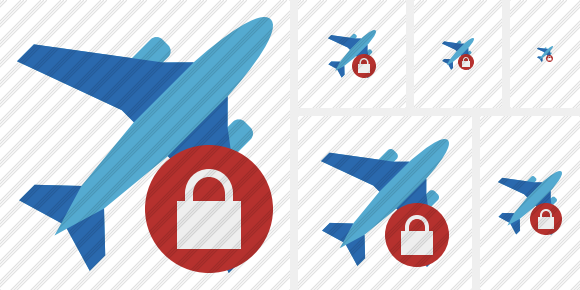 Airplane 2 Lock Icon Airplane 2 Lock Icon