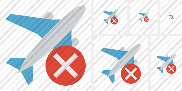 Airplane Cancel Icon