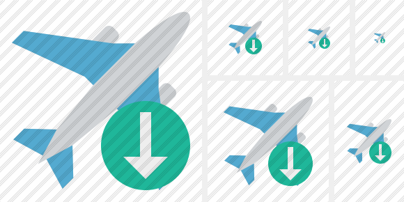 Airplane Download Icon