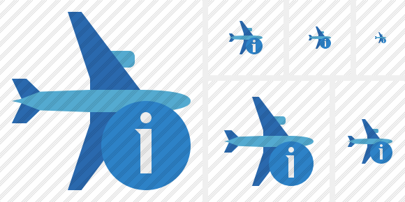 Airplane Horizontal 2 Information Symbol