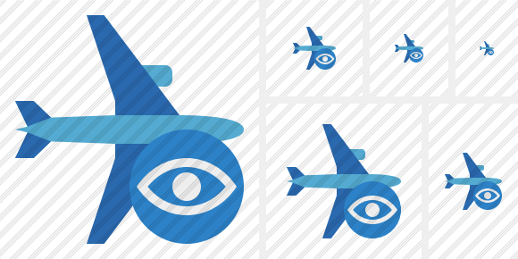 Airplane Horizontal 2 View Icon