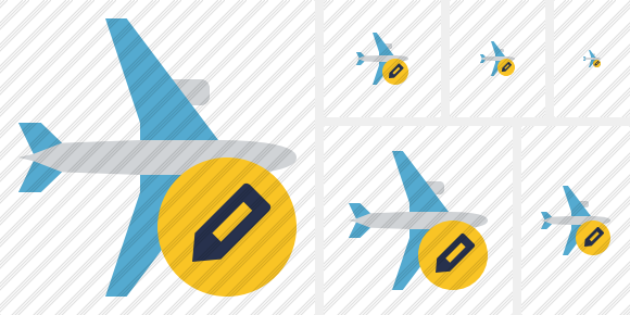 Airplane Horizontal Edit Symbol