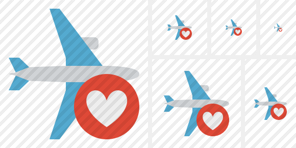 Airplane Horizontal Favorites Symbol