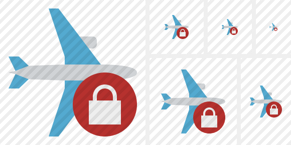 Icône Airplane Horizontal Lock