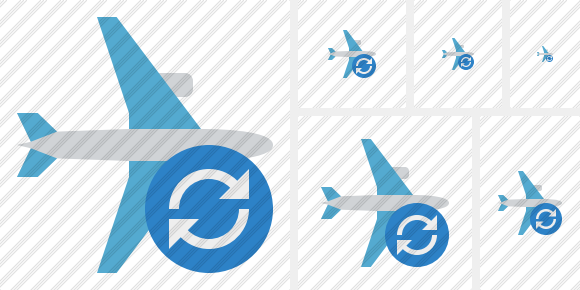 Airplane Horizontal Refresh Symbol