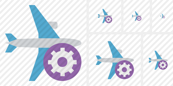 Airplane Horizontal Settings Symbol