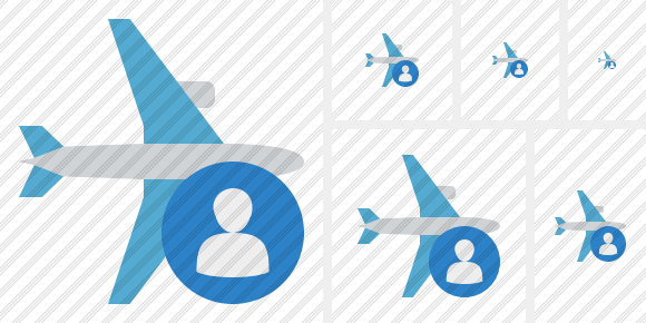 Airplane Horizontal User Icon