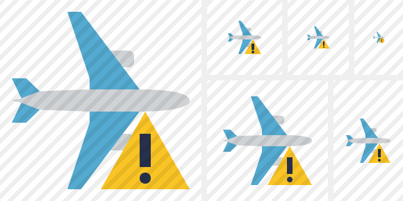 Icono Airplane Horizontal Warning