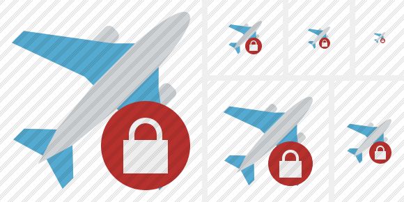 Airplane Lock Symbol