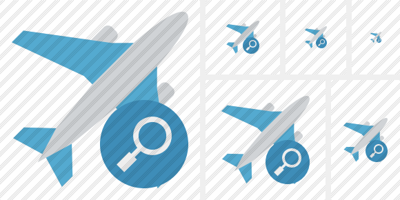 Airplane Search Icon