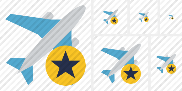 Icono Airplane Star