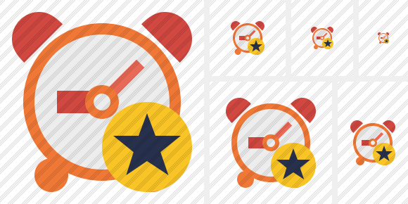 Alarm Clock Star Icon