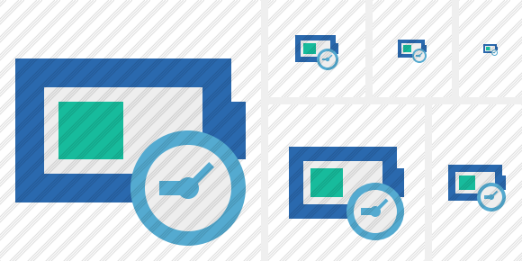 Battery Clock Icon Battery Clock Icon