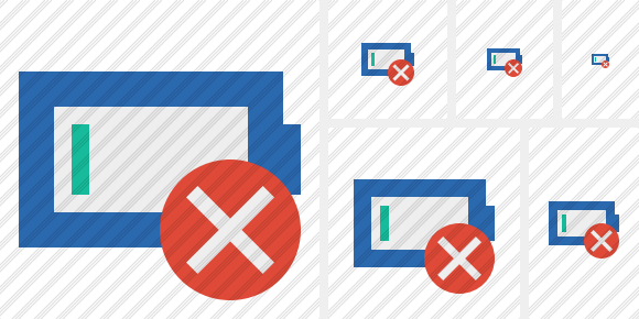 Battery Empty Cancel Icon Battery Empty Cancel Icon