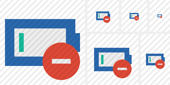 Battery Empty Stop Icon Battery Empty Stop Icon