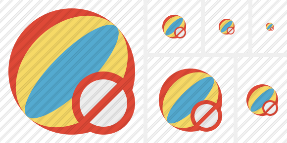 Beach Ball Block Icon Beach Ball Block Icon