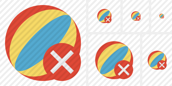 Beach Ball Cancel Icon Beach Ball Cancel Icon