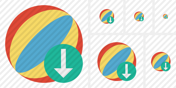 Beach Ball Download Icon Beach Ball Download Icon