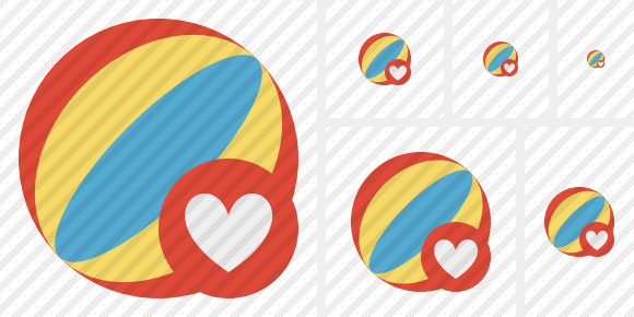Beach Ball Favorites Icon Beach Ball Favorites Icon