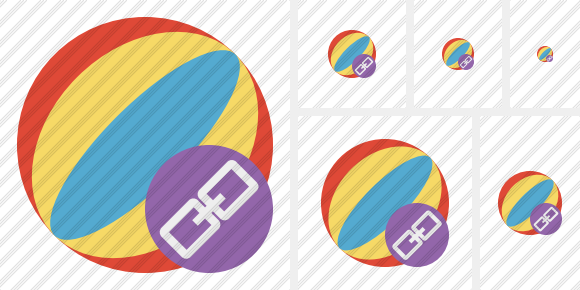 Beach Ball Link Icon Beach Ball Link Icon