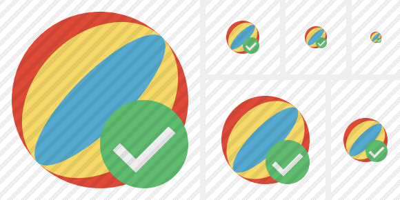 Beach Ball Ok Icon Beach Ball Ok Icon