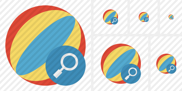 Beach Ball Search Icon Beach Ball Search Icon