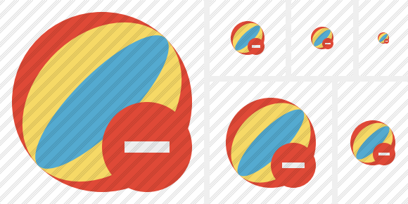 Beach Ball Stop Icon Beach Ball Stop Icon