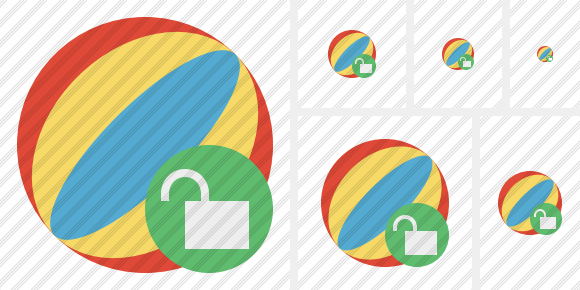 Beach Ball Unlock Icon Beach Ball Unlock Icon