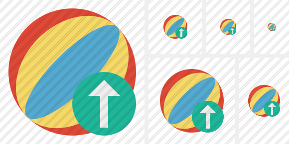 Beach Ball Upload Icon Beach Ball Upload Icon
