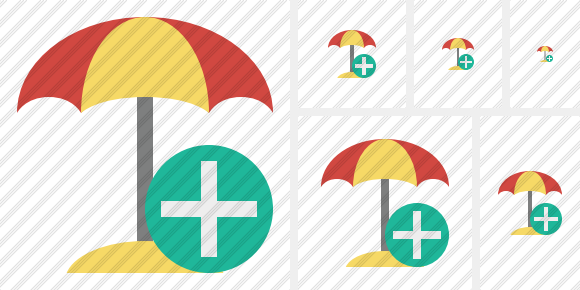 Beach Umbrella Add Symbol