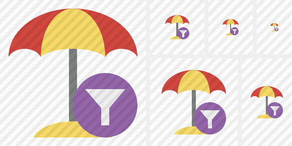Icona Beach Umbrella Filtro Icona Beach Umbrella Filtro