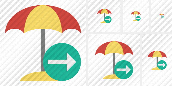 Beach Umbrella Next Symbol