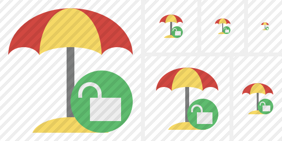 Beach Umbrella Unlock Symbol