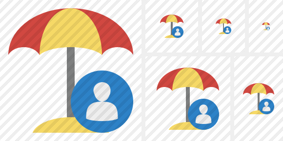 Icona Beach Umbrella Utente Icona Beach Umbrella Utente