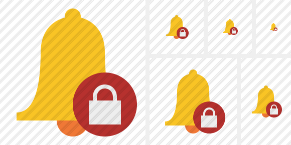 Bell Lock Icon Bell Lock Icon