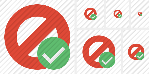 Block Ok Icon Block Ok Icon