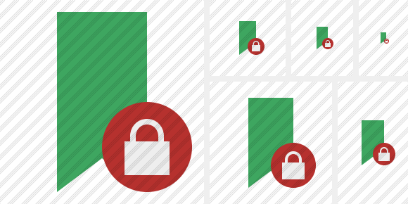 Иконка Закладка зелёная Заблокировать