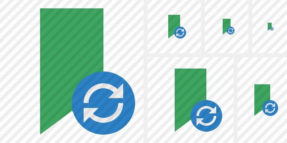 Иконка Закладка зелёная Обновить