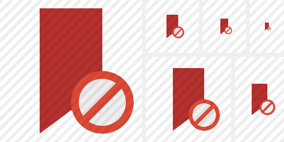Bookmark Red Block Icon Bookmark Red Block Icon