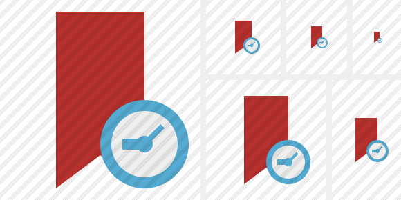 Bookmark Red Clock Icon Bookmark Red Clock Icon
