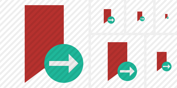 Bookmark Red Next Icon Bookmark Red Next Icon