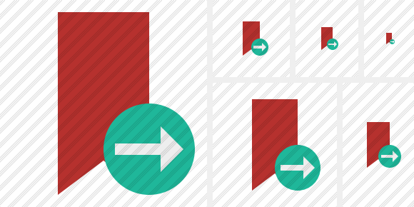 Иконка Закладка красная Следующий