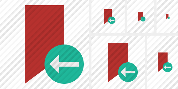Bookmark Red Previous Icon Bookmark Red Previous Icon