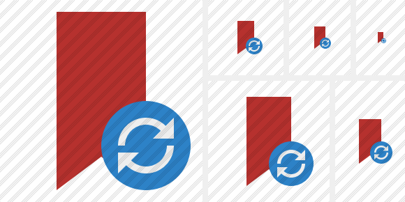 Bookmark Red Refresh Icon Bookmark Red Refresh Icon